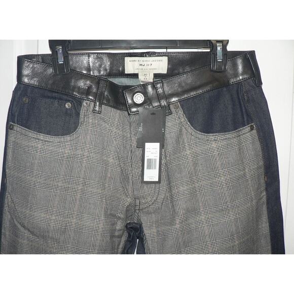 Marc by Marc Jacobs Low Rise Slim Tapered Mix Media Jeans Grey Multi 30x34 $398 - Picture 2 of 5